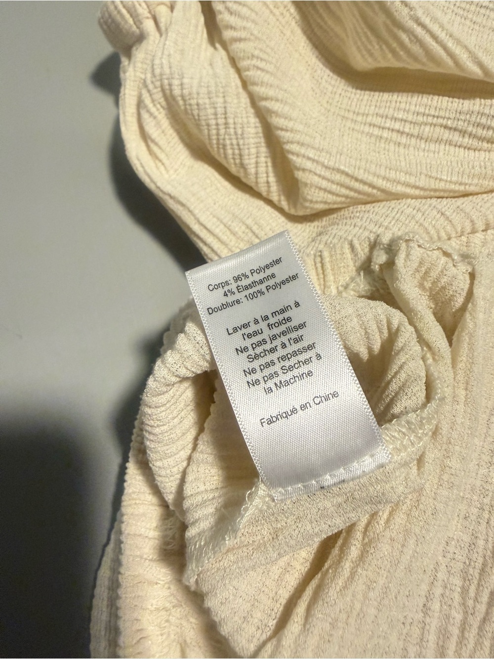 Astr the label cream textured puff sleeve bubble hem size M - Picture 6 of 6
